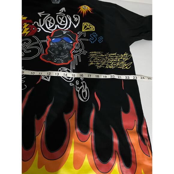 SCREENSHOT Fire Men's T-Shirt Black Size 3 XL - Picture 5 of 6